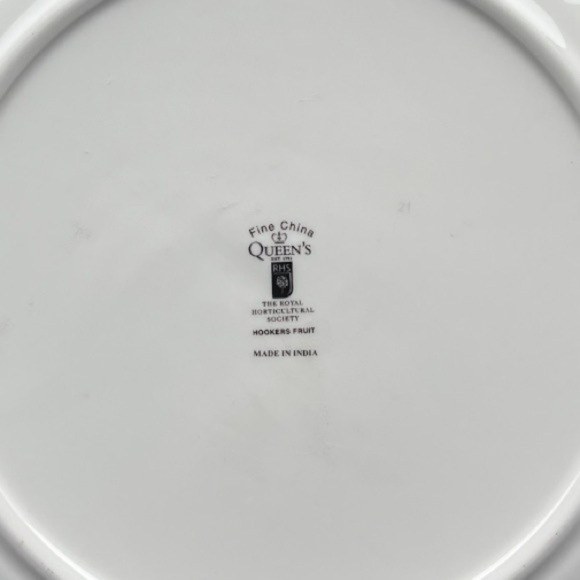 Queens Royal Horticultural Society Dinner Plate Hookers Fruit - Peaches - Picture 3 of 4
